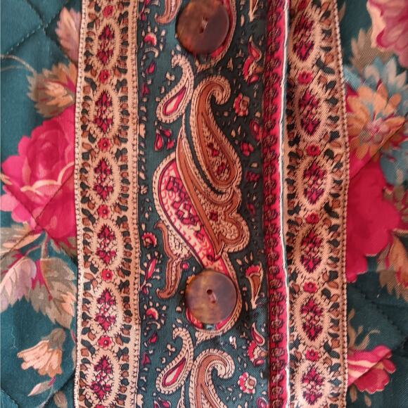 EUC Vera Bradley Large Quilted Greenbriar Pattern Button Up Jacket RETIRED 1987 - Picture 7 of 10